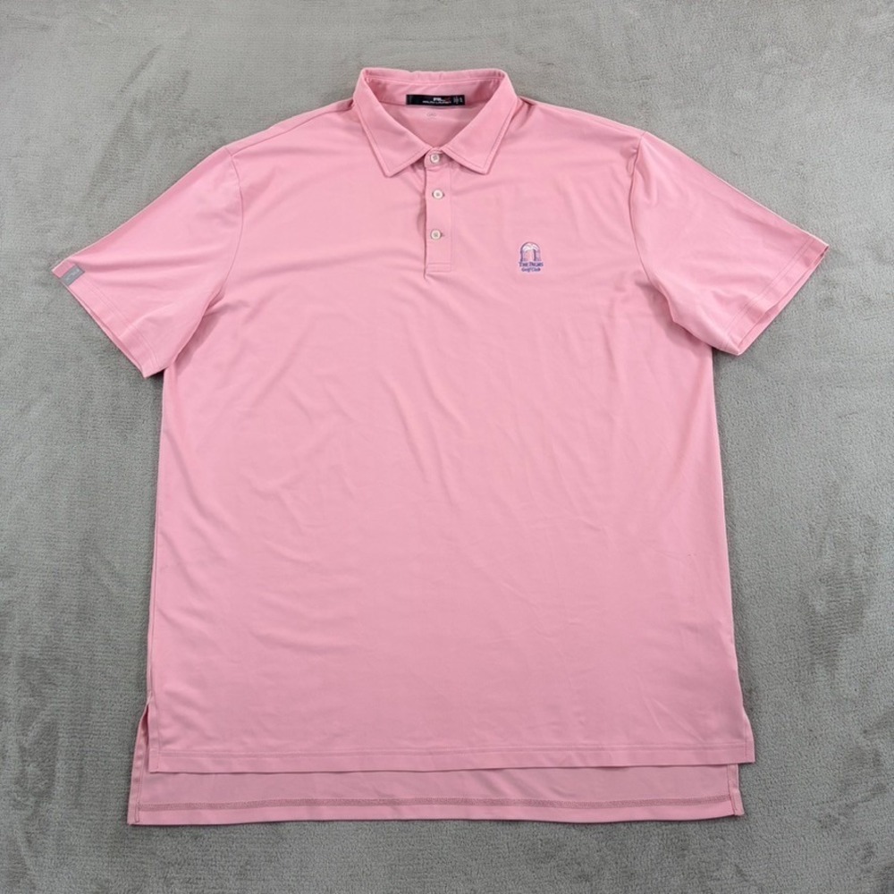 RLX Ralph Lauren THE PALMS GOLF CLUB LA QUINTA Performance Polo Shirt Men XL NEW